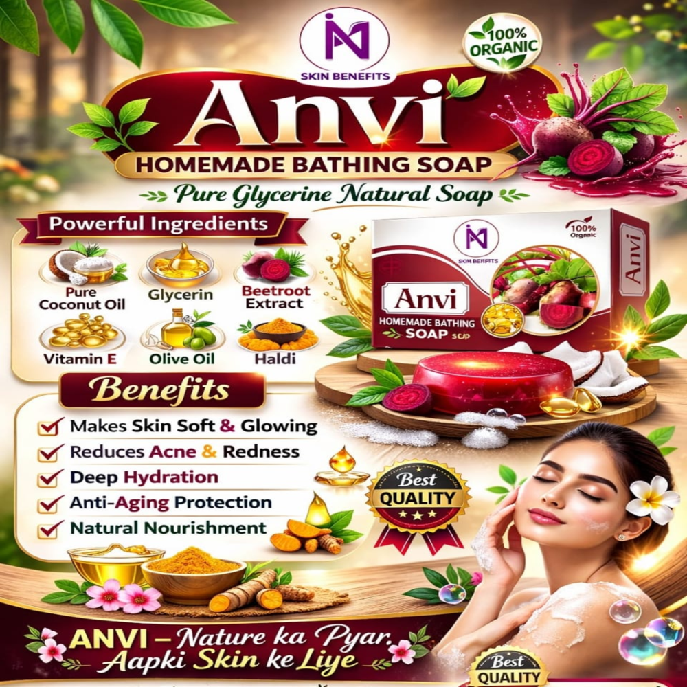 anvi_soap_1000x1000 Anvi Homemade Bathing Soap – Pure Glycerine Natural Soap - Image 1