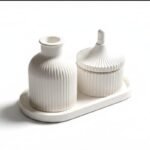 Trinket Tray + Decorative Vase + Zigzag Jewellery Box | Minimal Home Decor & Organizer Set Combo 4