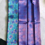 Mayil Colour Pattu Saree | Peacock Blue-Purple Silk Saree with Rich Zari Border