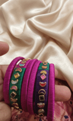 Party ware Bangles for women | Silk thread bangles | Handmade thread bangles | Kundan thread bangles | Bridal thread bangles | Customized bangles