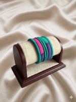 Party ware Bangles for women | Silk thread bangles | Handmade thread bangles | Kundan thread bangles | Bridal thread bangles | Customized bangles - Image 2