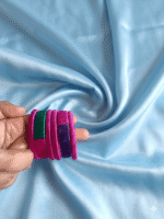 Women’s Silk Thread Bangles Set | Kundan Handmade Bridal Bangles | Party & Wedding Wear - Image 2