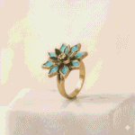 Flower Kundan Ring for Women | Traditional Adjustable Ethnic Finger Ring