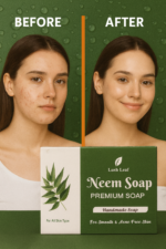 Lush Leaf Neem Soap Pack of 6 | Herbal Anti-Acne Bath Soap for Clear Skin - Image 2