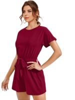 Women Dress | Jumpsuit Casual Short Sleeve Mini Dress, Jumpsuits For Women Stylish