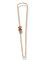 Women’s Elegant Side Locket Gold Chain with Ruby Floral Design | Lightweight Daily & Festive Jewellery - Image 2