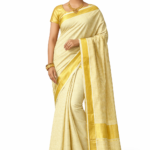 Micro Checked Cotton Blend Saree for Women | Stylish Daily Wear on ZoomMart