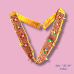 Navratna Glow Vaddanam | Designer Waist Belt for Saree & Lehenga | Adjustable Bridal Kamarband | Traditional Jewellery - Image 2