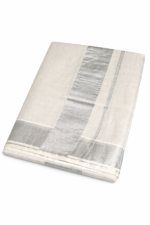 Silver Tissue Cotton Blend Saree for Women | Elegant Saree on ZoomMart - Image 2