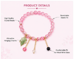 Slayo Crystal Bracelet with Charms | Multicolor Beaded Stretch Bracelet for Women & Girls - Image 3
