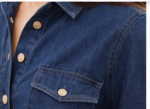 Women’s Denim Shirt Dress with Belt | Casual Midi Western Wear - Image 4