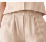 Women’s Beige Striped Co-ord Set | Sleeveless Vest & Pant Suit | Elegant Casual & Office Wear - Image 4