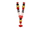 ADMK Party Malai | Traditional 4 Line ADMK Malai | 40 Inch Artificial Garland | Black White Red Gold Beads | VIP Welcome Decoration - Image 4