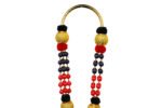 DMK Party Malai | Traditional 4 Line DMK Malai | 40 Inch Artificial Garland | Black Red Gold Beads | VIP Welcome Decoration - Image 3