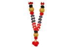 DMK Party Malai | Traditional 4 Line DMK Malai | 40 Inch Artificial Garland | Black Red Gold Beads | VIP Welcome Decoration - Image 4