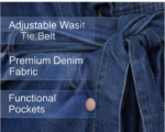 Women’s Denim Shirt Dress with Belt | Casual Midi Western Wear - Image 5