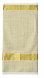 Micro Checked Cotton Blend Kerala Saree for Women | Off White Kasavu Saree with Gold Border - Image 3