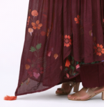 Women’s Maroon Embroidered Anarkali Kurta Set with Dupatta | Ethnic Party Wear - Image 5