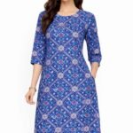 Cotton Patola Print Knee-Length Top for Women | 3/4 Sleeves | Casual & Ethnic Wear Pure 60x60