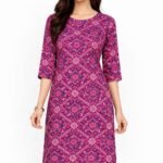 Cotton Patola Print Knee Length Top – 3/4 Sleeves Ethnic Wear for Women India Pure 60x60