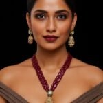 Elegant Beaded Necklace Set for Women | Designer Stone Pendant Jewellery Set