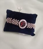 Designer Crystal Stone Bracelet for Women | Adjustable Elegant Bracelet (Pink, Red, White, Green) - Image 3