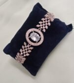 Designer Crystal Stone Bracelet for Women | Adjustable Elegant Bracelet (Pink, Red, White, Green) - Image 4