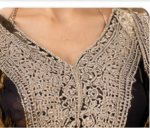 Women’s Anarkali Kurta Set with Dupatta | Embroidered Ethnic Gown Dress for Women (Black & Gold) - Image 5