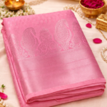 Women’s Pink Silk Saree | Elegant Woven Designer Saree | Soft Lightweight Festive Wear Saree