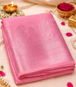 Women’s Pink Silk Saree | Elegant Woven Designer Saree | Soft Lightweight Festive Wear Saree