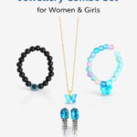 Blue Butterfly 4 in 1 Jewellery Combo Set | Pendant Necklace + 2 Bracelets + Earrings | Stylish Set for Women & Girls