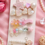 Slayo Pink Korean Hairpins Set of 5 for Girls | Cute Stylish Hair Accessories