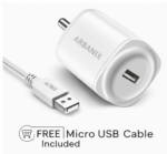ARBANIX CH-80 2.4A Mobile Charger with Micro USB Cable | Fast Charging Single USB Adapter - Image 2