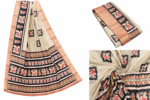 Beige Bapta Tissue Beige Saree with Decorative Pattern & Blouse Piece – Soft, Handcrafted & Lightweight - Image 2