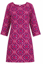 Cotton Patola Print Knee Length Top – 3/4 Sleeves Ethnic Wear for Women India Pure 60x60 - Image 3