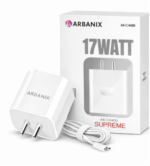 ARBANIX CH-400 17W Fast Mobile Charger with Micro USB Cable | Supreme Series USB Adapter
