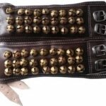 Original Leather 3 Line Bharatanatyam Salangai | Brass Ghungroo Bells Anklet | Classical Dance Accessories