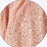 Women’s Peach Designer Embroidered Kurta Palazzo Dupatta Set | Wedding & Festive Wear - Image 4