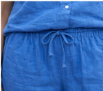 Women’s Blue Cotton Co-ord Set | Stylish Shirt & Pant Set | Comfortable Casual & Summer Wear - Image 4