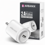 ARBANIX CH-80 2.4A Mobile Charger with Micro USB Cable | Fast Charging Single USB Adapter