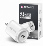 ARBANIX CH-80 2.4A Mobile Charger with Micro USB Cable | Fast Charging Single USB Adapter