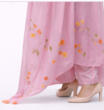 Women Pink Anarkali Kurta Set with Dupatta | Embroidered Ethnic Wear Party & Festive Dress - Image 5
