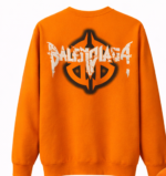 Men’s Orange Printed Sweatshirt | Stylish Graphic Crew Neck Casual Sweatshirt for Men & Women - Image 3