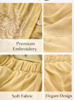 Women’s Mustard Yellow Peplum Kurta Palazzo Set with Dupatta | Embroidered Ethnic Party Wear Suit - Image 5