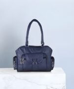 Women’s Blue Tote Handbag with Multiple Pockets - Image 5