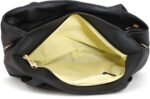 Women’s Black Tote Handbag with Floral Pattern, Adjustable Shoulder Strap - Image 3