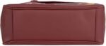 Women’s Maroon Tote Handbag with Floral Embroidery - Image 3