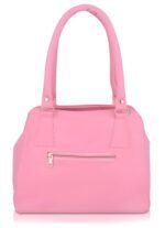 Women’s Pink Quilted Tote Handbag with Front Pocket & Comfortable Handles - Image 2