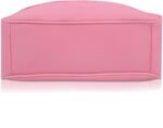 Women’s Pink Quilted Tote Handbag with Front Pocket & Comfortable Handles - Image 3