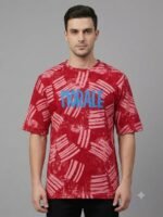 Men's Red Graphic Printed T-Shirt - Image 2